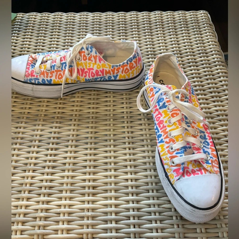 Converse Chuck Taylor All Star Platform “My Story” Sneakers 10 colorful y2k - Picture 4 of 7
